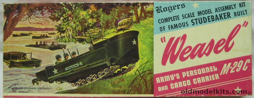 Rogers Motor Company 1/12 Studebaker M-29 C Weasel - Army Personnel and Cargo Carrier, 29C plastic model kit